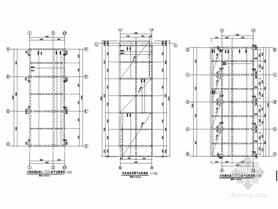 [安徽]五层框架结构教学实验实训楼结构施工图-连廊结构图