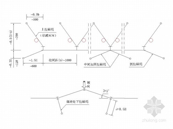 RXI型被动防护系统施工安装标准图-RXI被动防护系统平面图 