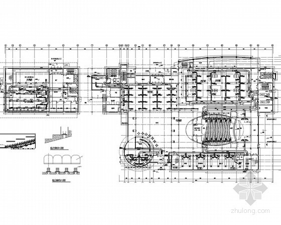 三层活动中心建筑施工图资料下载-[上海]活动中心空调通风系统设计施工图（含机房设计）