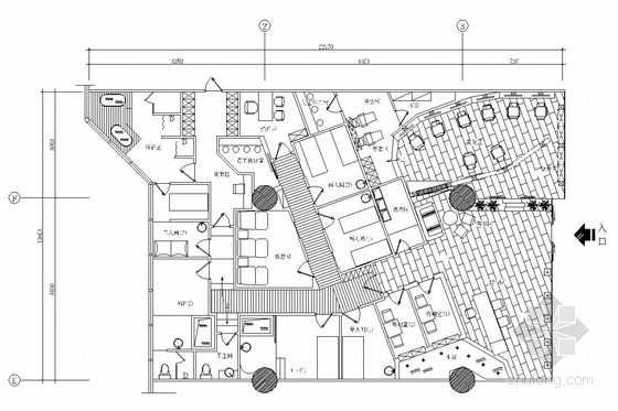 室内单间施工图资料下载-[北京]市中心商务楼内美容中心室内施工图（含实景图）