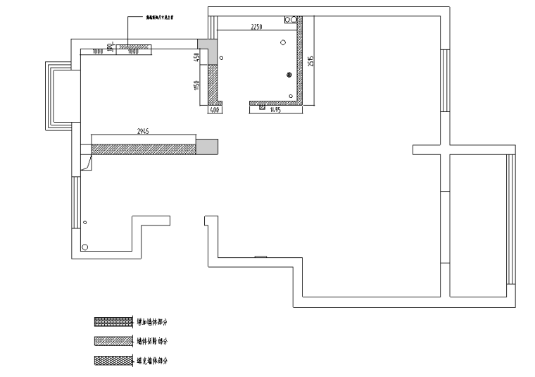 法式古典风住宅设计施工图（附效果图）-一层砌墙图