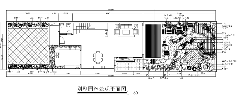 5套私家别墅庭院景观cad平面图（内含：同一地形多种方案）-2