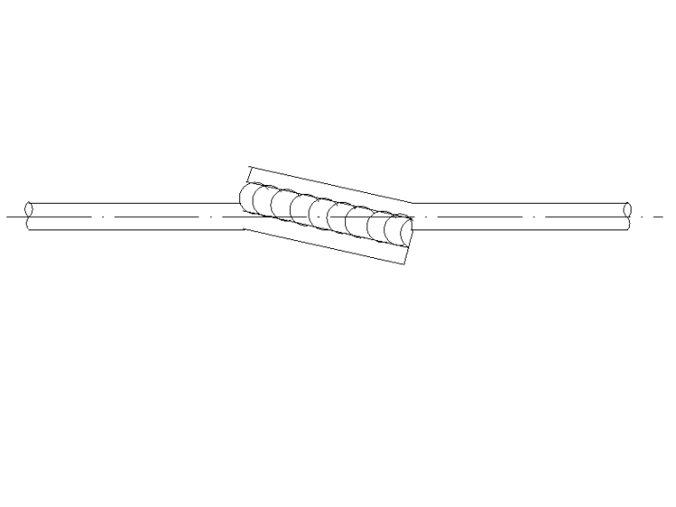 混凝土钢筋的焊接接头CAD大样图标注图集（26个）-双面焊接的钢筋接头