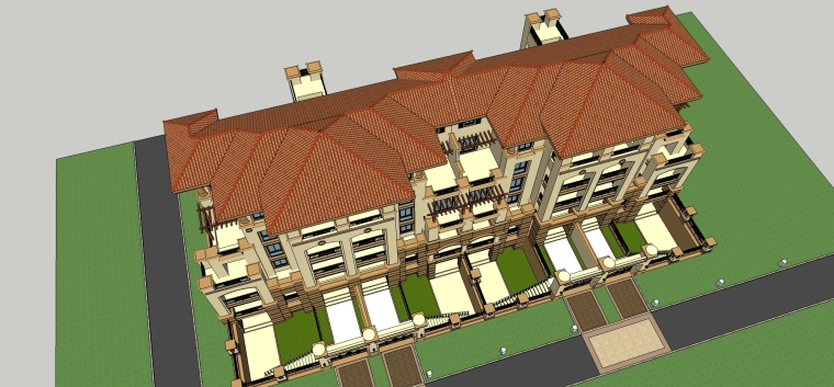16层新中式住宅资料下载-新中式风格住宅SU模型
