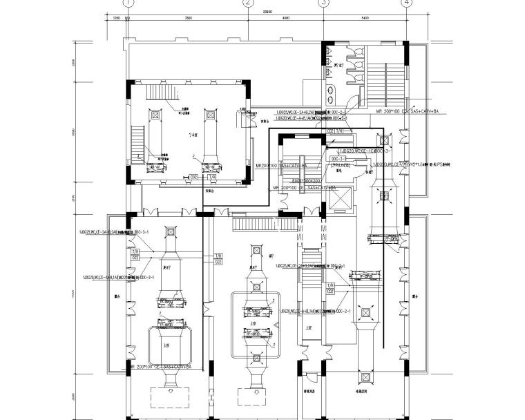[澳门]深化图最终版（含安保系统、火灾自动报警及联动控制系统、楼宇设备监控系统）-二层BA系统平面图