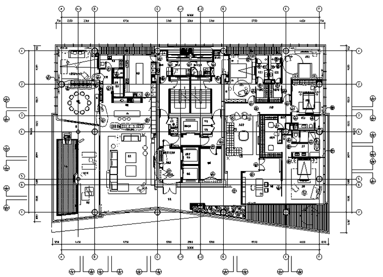 铺面cad立面图资料下载-[深圳]现代风格四居室样板房施工图+效果图(知名设计师作品)