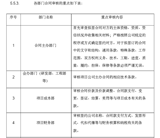 [江苏]房地产公司成本管理手册（146页，图表丰富）-各部门合同审核的重点