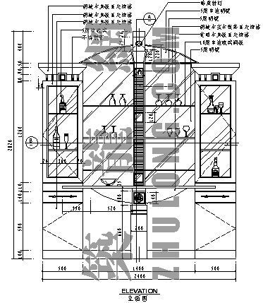 酒展示空间cad资料下载-酒巴柜