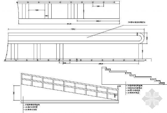 4跑楼梯的结构图资料下载-楼梯栏杆结构图