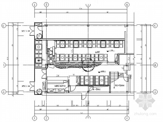 中式CAD古建施工图资料下载-[北京]精品现代中式烧烤店施工图（含效果）