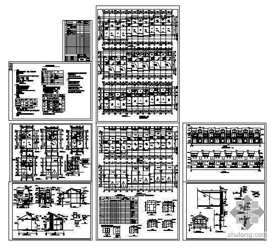 [青岛市]某六户联排别墅建筑施工图设计-4