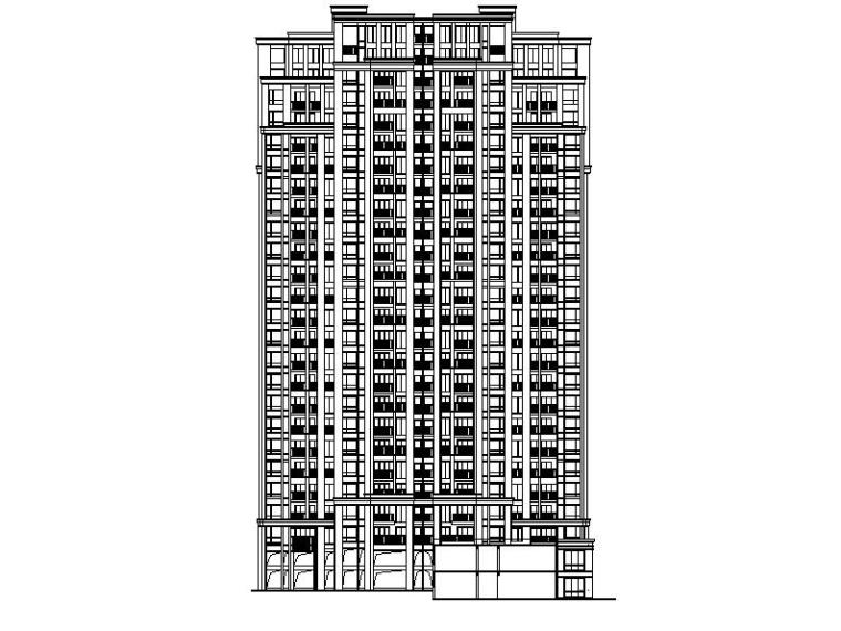 跃层高层资料下载-[浙江]高层塔式含跃层住宅楼建筑施工图