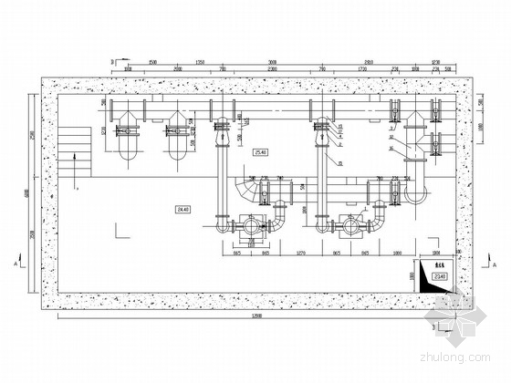 水景水泵布置图资料下载-[湖南]橡胶坝水泵房工程施工图