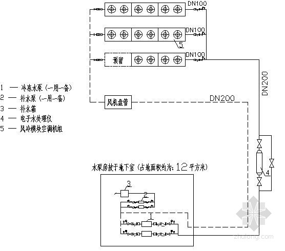 酒店中央空调设计施工图(风冷模块式机组)