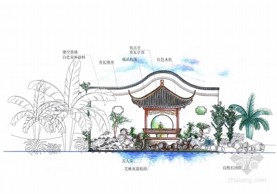 [四川]现代风格住宅小区景观设计（附建筑设计）方案-琴台夜雨立面图