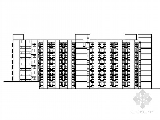 家属区改造施组资料下载-某西南医院家属区某八层公寓建筑扩初图