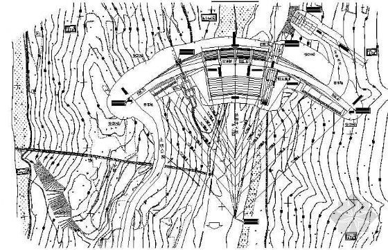 拱坝设计图资料下载-某拱坝方案设计图