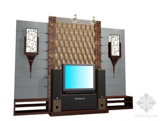 室内电视背景墙设计方案资料下载-电视背景墙02