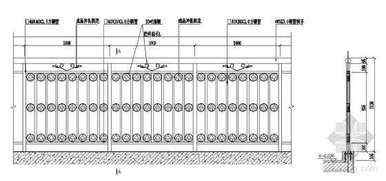 铁艺栏杆立面CAD资料下载-铁艺栏杆立面图8