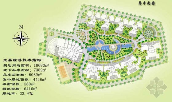 中央花园景观规划资料下载-翠怡花园景观规划设计方案