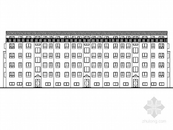 生态型居住区案例资料下载-[泗洪县]某生态型居住区四层住宅楼建筑方案图（3组）