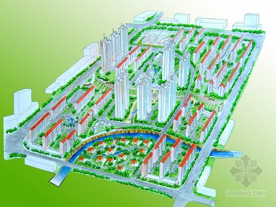 城市小区规划设计资料下载-[凤阳]某小区规划设计（城市规划课程设计）