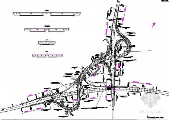 一级公路交安设计图资料下载-[浙江]互通式立体交叉施工设计图（中交 全套）