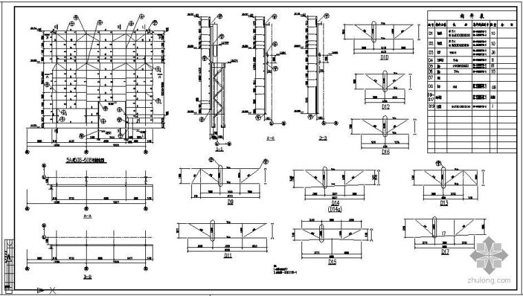 葡萄架钢结构资料下载-某轻钢结构墙架系统节点构造详图