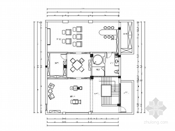 CAD办公空间立面图资料下载-[无锡]2015年开放明亮办公空间CAD装饰施工图