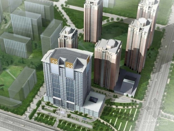 六层现代办公楼建筑资料下载-[北京]某二十六层办公楼建筑方案文本（某知名公司设计）