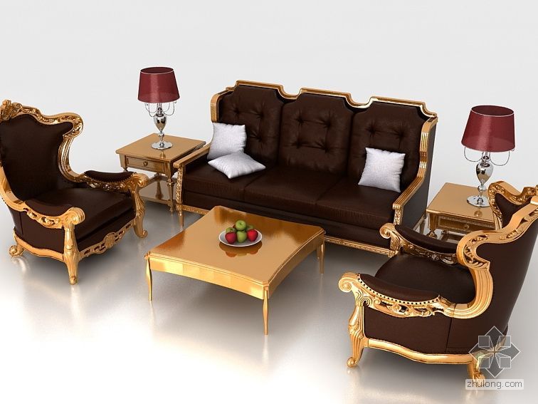 古典家具风格资料下载-古典家具-沙发组合