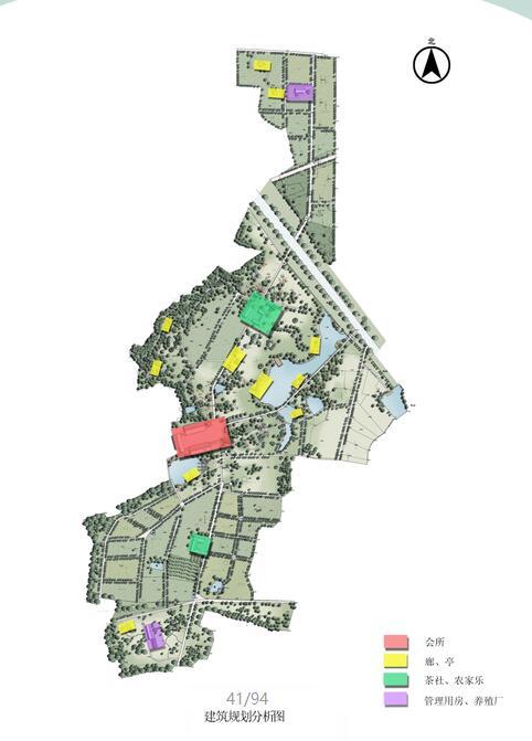 [江苏]龙润山庄茶场改造生态园景观规划设计（道教圣地－茅山）-龙润山庄茶场改造生态园景观规划（道教圣地－茅山）-建筑规划分析