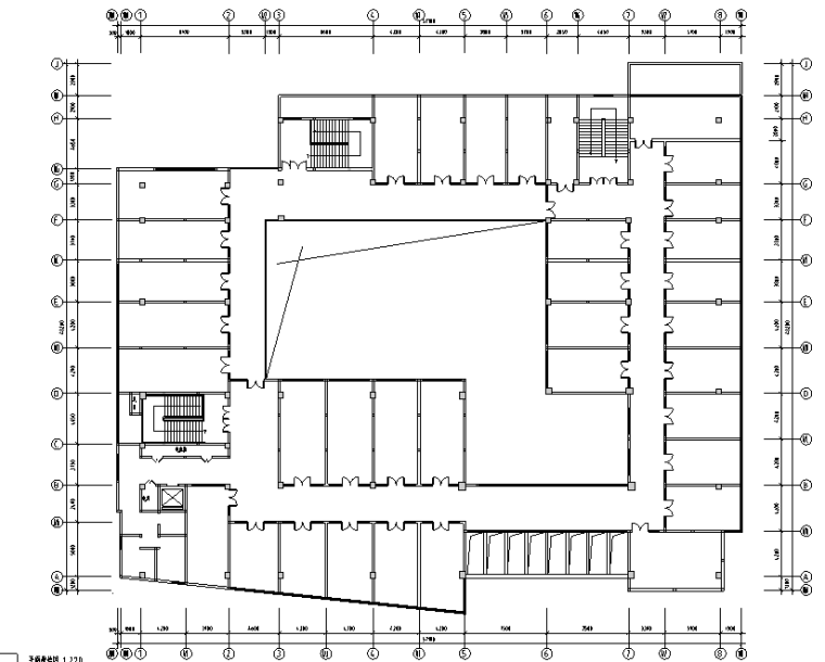 工业风M-SHOW时尚KTV空间设计施工图（附效果图）-原始平面图