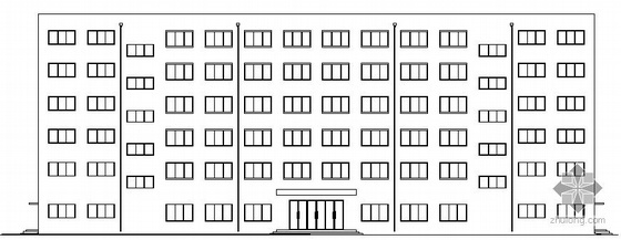 小区大门效果图和施工图资料下载-[毕业设计]江苏某六层综合楼建筑结构施工图（带计算书）