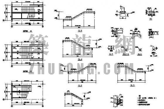 钢结构楼梯平台图纸资料下载-钢结构楼梯