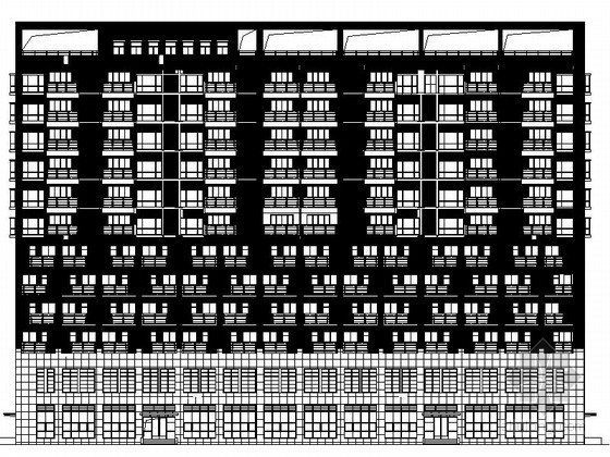 葛洲坝养老院cad资料下载-[贵州]某十二层养老院建筑施工图