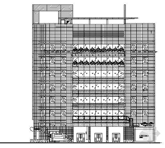传染病医院病房楼建筑图资料下载-某六层传染病医院建筑方案图
