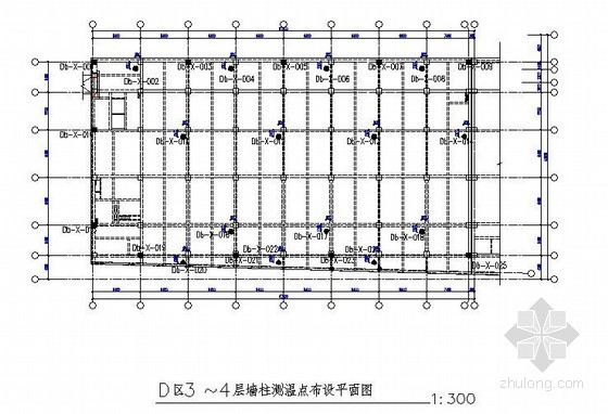 混凝土冬季施工cad图资料下载-[北京]研发中心冬季施工方案(测温点布设图)