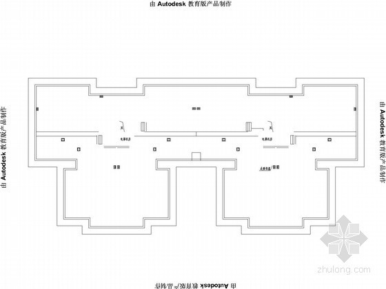 [山西]高层商住楼给排水及消防设计施工图（太阳能系统）-屋顶给排水平面图 