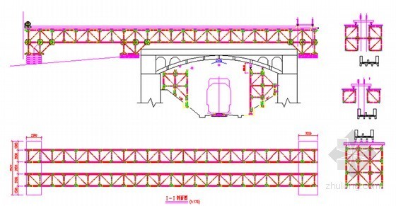 双曲拱渡槽拆、建工程施工技术方案（20页 图文丰富）-渡槽拆除体系设计图 