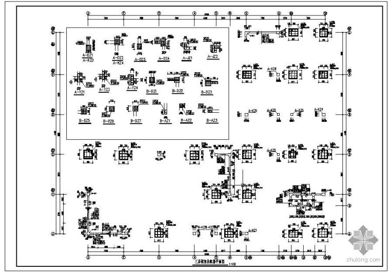 大空间结构设计体系资料下载-某8度区大空间结构设计图