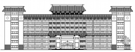 新中式教学楼模型资料下载-某七层教学楼建筑设计施工图
