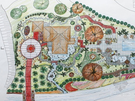 青岛山庄手绘景观设计文本资料下载-山庄别墅景观设计方案