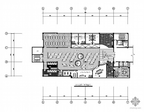 CAD室内办公设计图资料下载-办公空间设计图