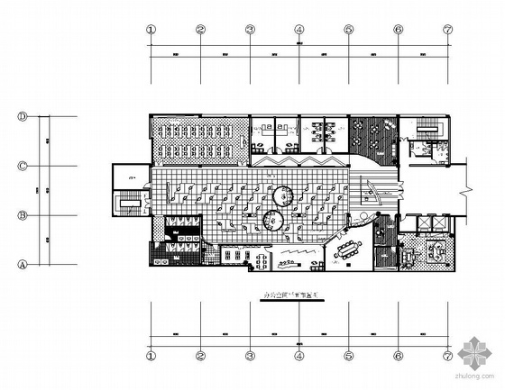 设计办公空间cad资料下载-办公空间设计图