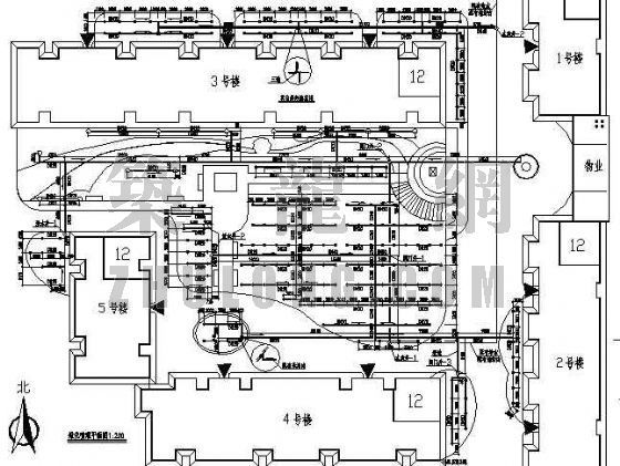 小区绿化规划平面图资料下载-某小区绿化喷灌平面图