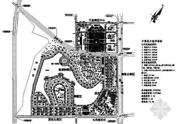 工业厂区详细规划资料下载-大型工业厂区中心详细规划图