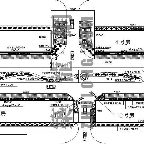 厂区平面方案资料下载-厂区绿化平面图