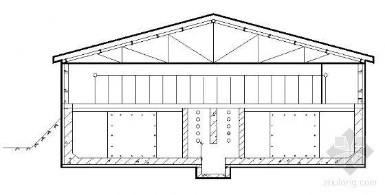 彩板坡屋顶资料下载-洗煤沉淀池建筑方案图