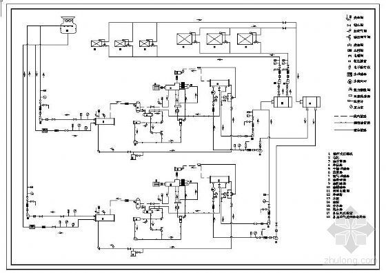 中央空调单元机工作原理资料下载-中央空调系统原理图